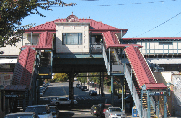 Freeman Street IRT subway station in the Bronx, New York