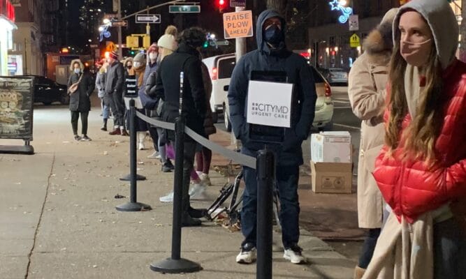 Online at City MD for COVID Test. Photo by ConsumerMojo.com