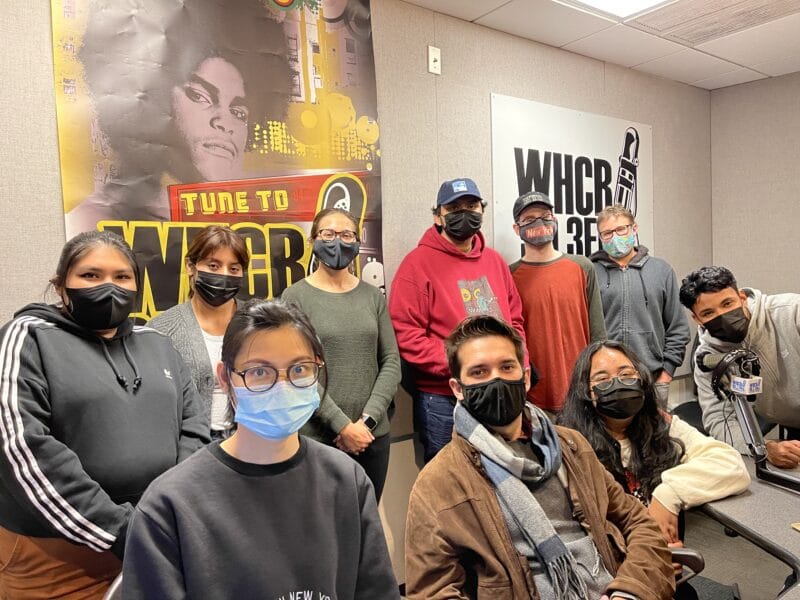 Students at the City College of New York in a Radio Journalism class.