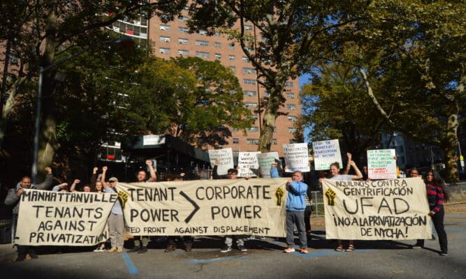 Manhattanville Tenants Protest